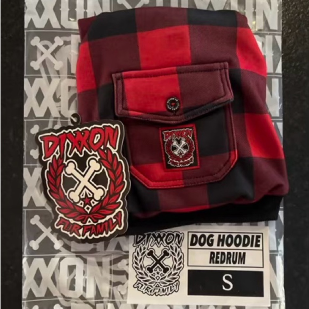 DIXXON Redrum Dog Hoodie - Red and Black